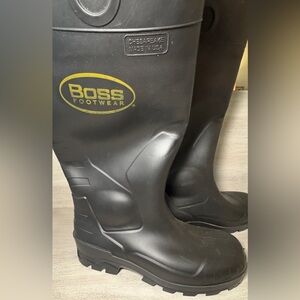 Black Rain & Snow Boots for Men 10